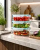 Pojemniki Na Żywność Szklane Lunchbox Do Mikrofali Lodówki Podgląd zdjęcia produktu 7