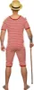 Badeanzug Kostüm Retro Badeanzug rot-weiß historisch für Erwachsene Gr. S-XXL  20er Jahre Beachparty Fasching Karneval Mottoparty Produktbild-Vorschau