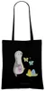 Mr. & Mrs. Panda Tote Bag Pinguin Eier suchen - Schwarz - Produktbild-Vorschau 2