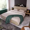 Modernes Holzbett mit 2 Nachtkommoden, Schlafzimmerset in Produktbild-Vorschau 8