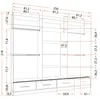 Schwebetürenschrank Kleiderschrank 250 cm Weiß/Weiß Produktbild-Vorschau 7