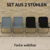 2er Set Campingstuhl SUNNY SEAT Schwarz faltbarer Produktbild-Vorschau 1