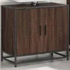 vidaXL Vanity unit brown oak look 65x33x60 cm Náhľad obrázku produktu 3