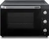 A front view of a black De Longhi toaster oven. Produktbild-Vorschau