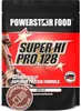 A black pouch of protein powder with red and gold branding. Produktbild-Vorschau