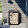vidaXL Étagère à bois de chauffage Noir 60x40x80 cm Acier Voir les images du produit 2