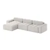 FEDVE Ecksofa RIFU SO aus Bouclé-Stoff mit Schlaffunktion, Produktbild-Vorschau 3