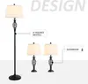 HOMCOM 3er-Lampenset 2 Tischlampe(ø38 x 158 cm) + 1 Produktbild-Vorschau 5