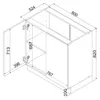 Küchenunterschrank 80 cm - Weiß - 2 Türen - ohne Produktbild-Vorschau 6