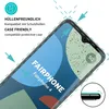 A close-up of a smartphone screen protector with marketing text and graphics. Produktbild-Vorschau
