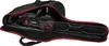A black and red carrying case with a black electric chainsaw inside. Produktbild-Vorschau