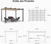 PURPLE LEAF Aluminium Pergola 3 x 3.65 m Wasserdicht Stabil Produktbild-Vorschau 7