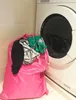 Wäschesack mit Kordelzug, 100 % Polyester, 52x75 cm, pink Produktbild-Vorschau 4
