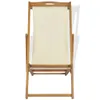 vidaXL Sdraio in teak 56x105x96 cm crema Anteprima dell’immagine prodotto 12