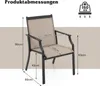 A diagram showing the dimensions of a chair. Produktbild-Vorschau