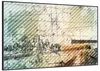 Wallario Wandbild Grunge Stil  Streifen Schrift und Muster, Produktbild-Vorschau 2