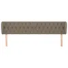 Kopfteil mit Ohren Taupe 203x23x78/88 cm Stoff Produktbild-Vorschau 3