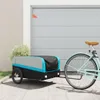 vidaXL Fahrradanhänger Schwarz und Blau 45 kg Eisen Produktbild-Vorschau 2