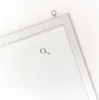 A corner of a silver-colored frame with two eye hooks attached to it, set against a white background. Anteprima dell’immagine prodotto