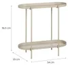 Mica Decorations Myron Bijzettafel Ovaal Beige - Salontafel Productafbeelding-voorbeeld 3