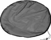 A black mesh cover for a rain barrel, laid flat on a white background. Produktbild-Vorschau