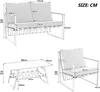 Flieks Gartenmöbel Set 4-tlg, Balkonmöbel Set für 4 Produktbild-Vorschau 7