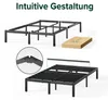 Plattform-Bettgestell Metall 36 cm 140x200 cm Schwarz Productafbeelding-voorbeeld