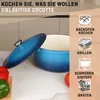 Schmortopf aus Gusseisen, 6 L, blau, grün, emailliert – für Produktbild-Vorschau 3