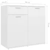 vidaXL Sideboard Weiß 160x36x75 cm Holzwerkstoff Produktbild-Vorschau 6