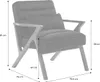 Poltrona scandinava in legno di hevea e velluto, Camel Anteprima dell’immagine prodotto 7