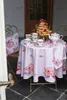 Clayre & Eef Tischdecke 130x180 cm Rosa Violett Baumwolle Produktbild-Vorschau 2