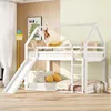 MODFU Lit superposé d'enfant 90x200cm avec toboggan, lit Voir les images du produit 3
