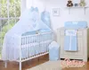Bobono Moskitonetz für Babybett blau 470x160 cm große Produktbild-Vorschau 3