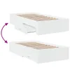 vidaXL Cadre de lit avec tiroirs blanc 90x200 cm bois Voir les images du produit 5