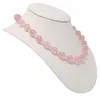 Kette Collier aus Rosenquarz Kugelkette Edelsteine zart Produktbild-Vorschau 2