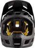 A view of the inside of a black and gray bicycle helmet with yellow padding. Voir les images du produit