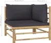 Set da giardino 4 pezzi vidaXL con cuscini grigio scuro in Anteprima dell’immagine prodotto 7