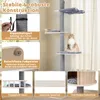 COSTWAY Strom pre mačky vysoký, 236-271 cm, 5-poschodový Náhľad obrázku produktu 8