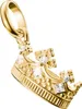 Charm pendentif, couronne avec pierres précieuses blanches, Voir les images du produit 7