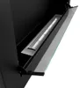 A close-up view of a modern ethanol fireplace burner with a glass wind guard. Anteprima dell’immagine prodotto