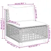 10-tlg. Garten-Sofagarnitur mit Kissen Grau Poly Rattan Produktbild-Vorschau 11