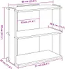 vidaXL Regál 3 police Sonoma dub 60x30x80 cm Materiál na Náhľad obrázku produktu 8