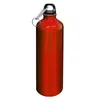 Aluminium Trinkflasche 0,75l Rot mit Karabiner Alu Produktbild-Vorschau 1