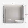 Armoire miroir LED salle de bain blanche - 80 cm - ELINA Voir les images du produit 6