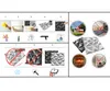 Collage of instructional images and product shots for 3D wall panels. Produktbild-Vorschau
