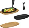 Relaxdays Servierpfanne, 2er Set, Gusseisen, mit Produktbild-Vorschau 1