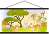 MuchoWow® Textilposter Dschungel - Tiere - Kinder 90x45 cm Produktbild-Vorschau 1