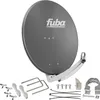 A satellite dish and its mounting hardware are displayed against a white background. Produktbild-Vorschau