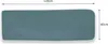 A long, rectangular blue cushion with dimensions indicated by arrows and text. Produktbild-Vorschau