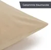 A close-up view of a beige pillowcase, showing its texture and a corner. Podgląd zdjęcia produktu